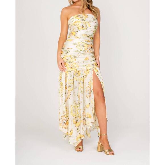 NEW LAVENDER BROWN giovanna maxi dress in yellow NEW LAVENDER BROWN giovanna maxi dress in yellow